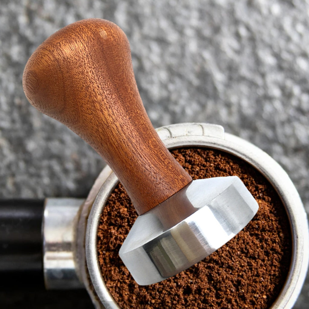 Tamper à café manche en bois